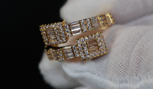 Iced Out Ring | Eternity Ring | Gold Iced Out Ring | Baguette Diamond Eternity Ring