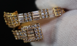 Iced Out Ring | Eternity Ring | Gold Iced Out Ring | Baguette Diamond Eternity Ring