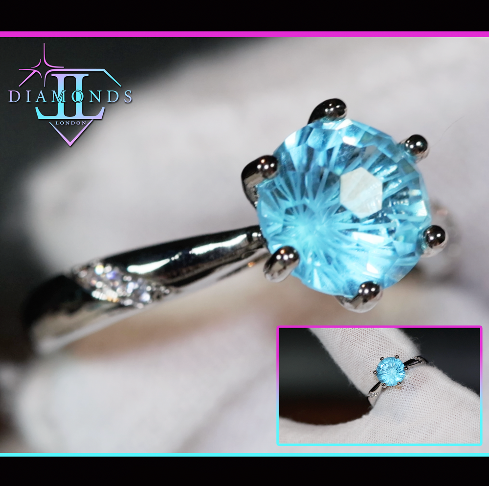 Blue Diamond Ring