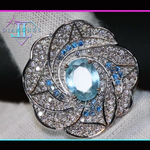 Big flower diamond ring