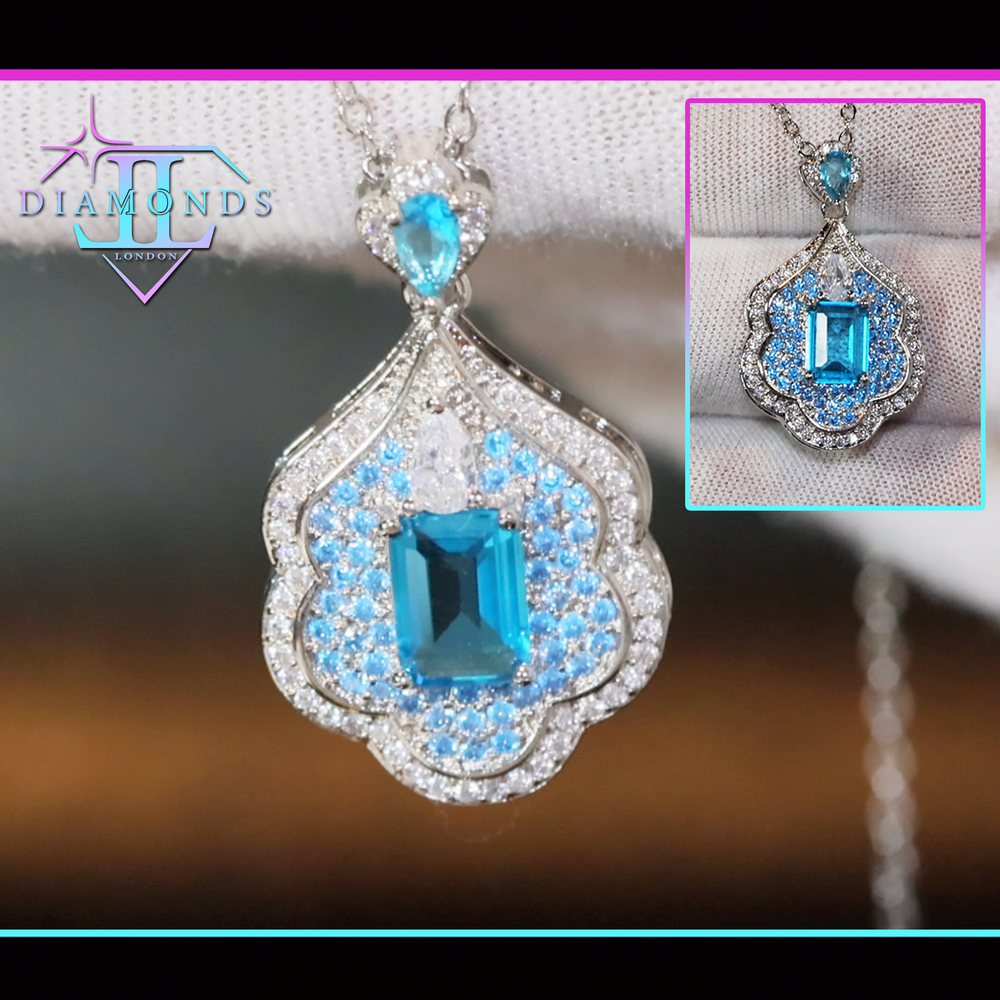 Blue Diamond Necklace