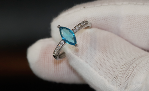 Blue Diamond Ring