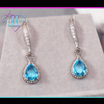 Teardrop diamond earrings