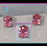 Pink Diamond Ear Studs