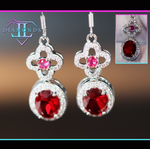 red diamond earrings