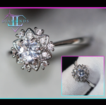 Womens snowflake diamond ring