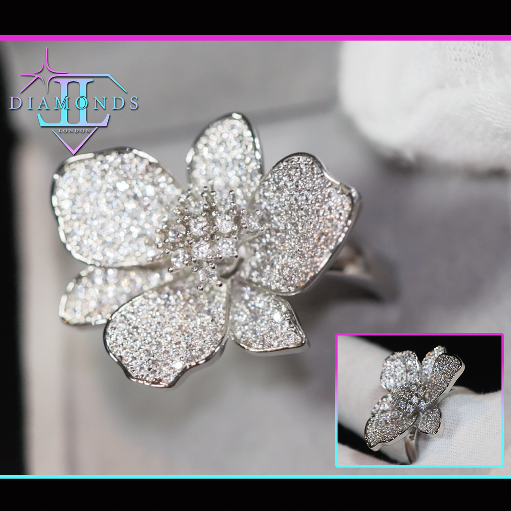 Diamond Flower Ring