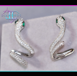 diamond snake earrings