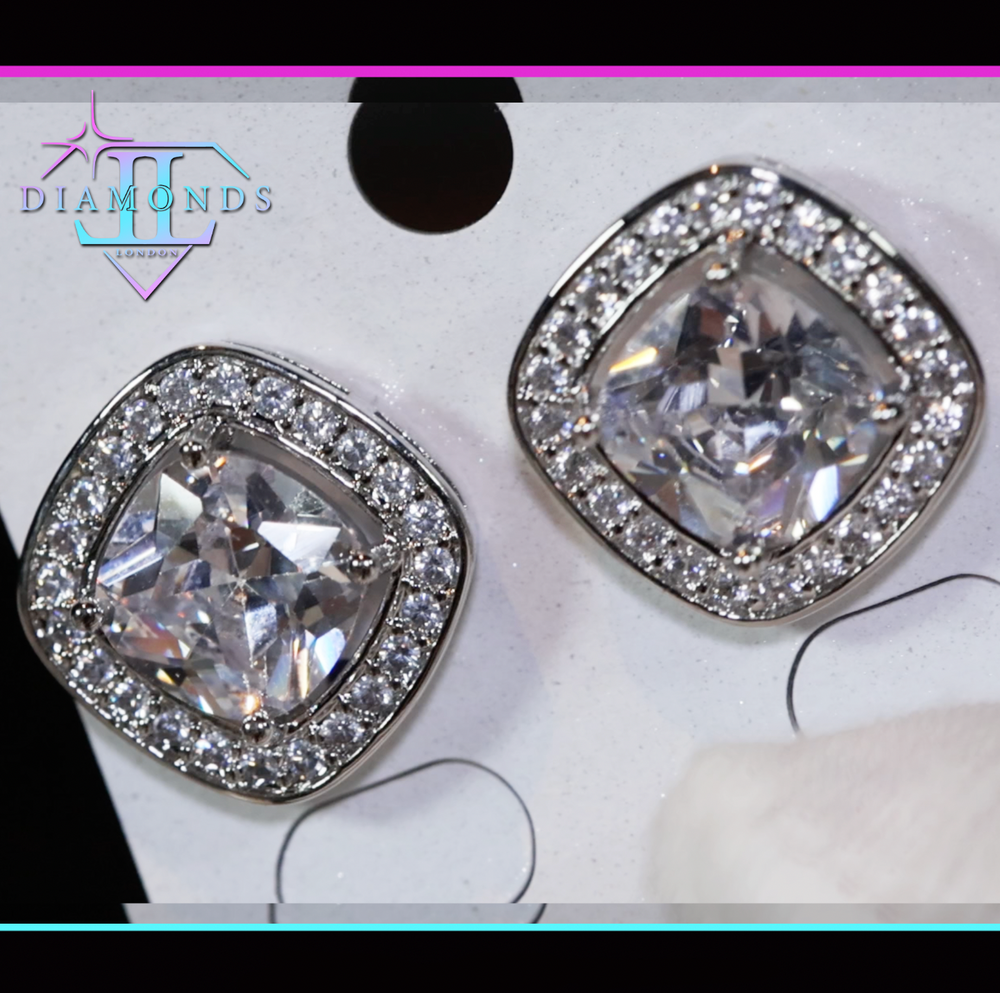 Big Diamond Ear Studs