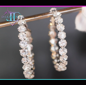 Big Diamond Hoop Earrings