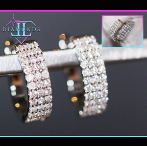 Mens Diamond Hoop Earrings