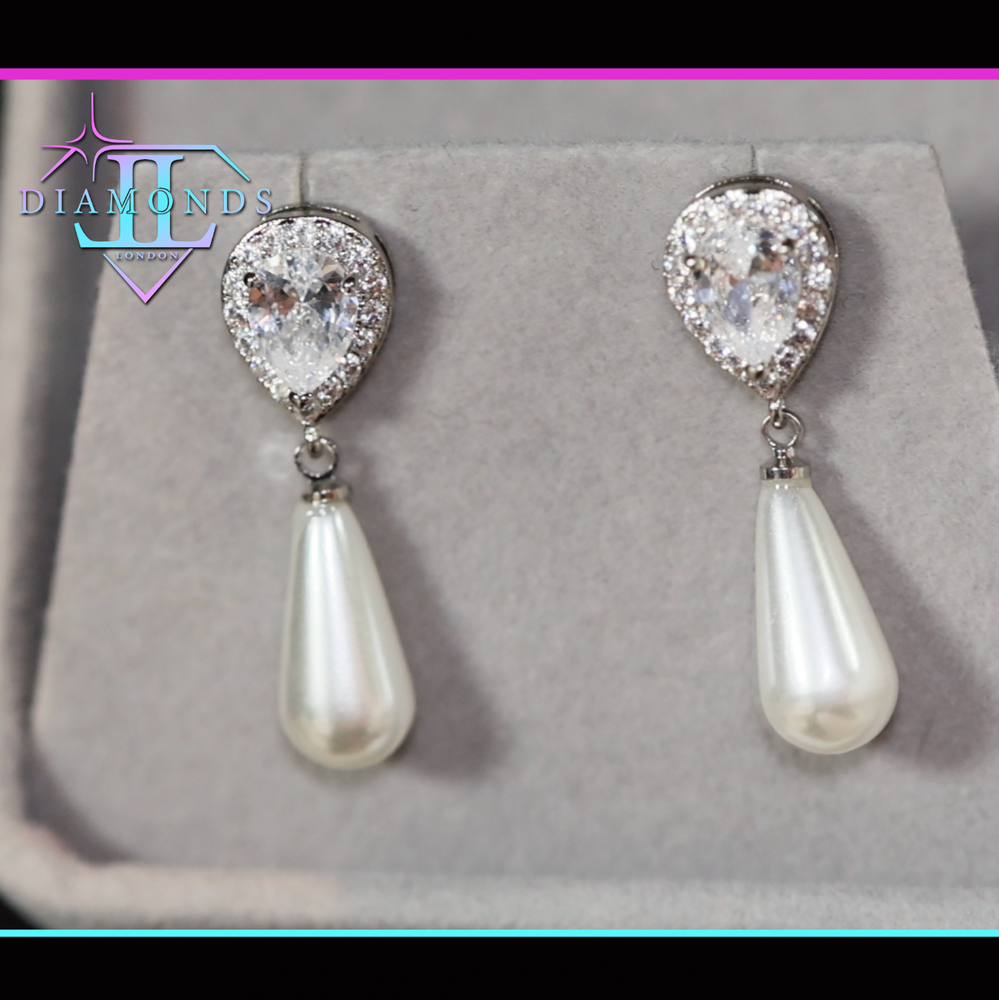 Silver Pearl Earrings