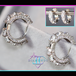 Small diamond hoop earrings