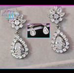 Pear cut diamond earrings