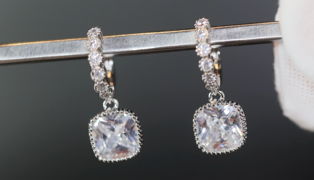 Earrings with Diamonds | Cute Diamond Hoop Earrings