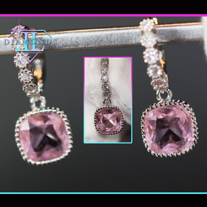 Pink Diamond Earrings