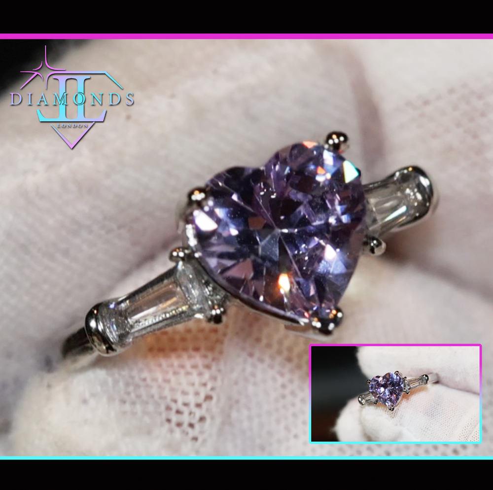 
            
                Load image into Gallery viewer, Purple Diamond Engagement Ring
            
        