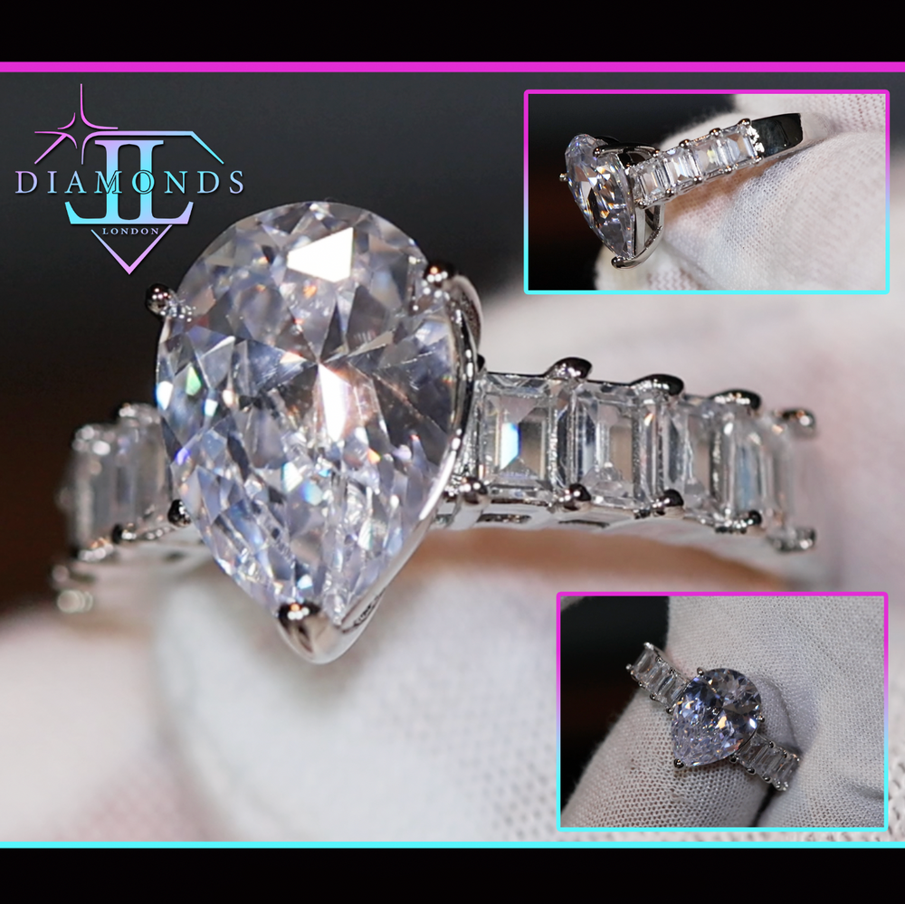 pear cut diamond ring