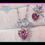 pink diamond heart necklace