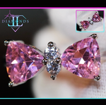 Pink Diamond Ribbon Ring 