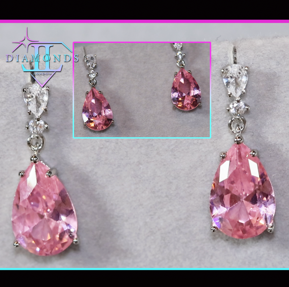 Pink Diamond Earrings