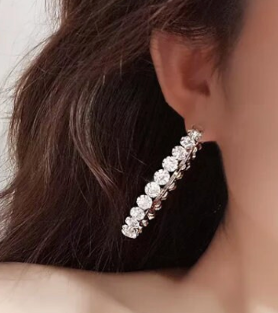 Big Diamond Hoop Earrings | Womens Big Diamond Hoop Earrings