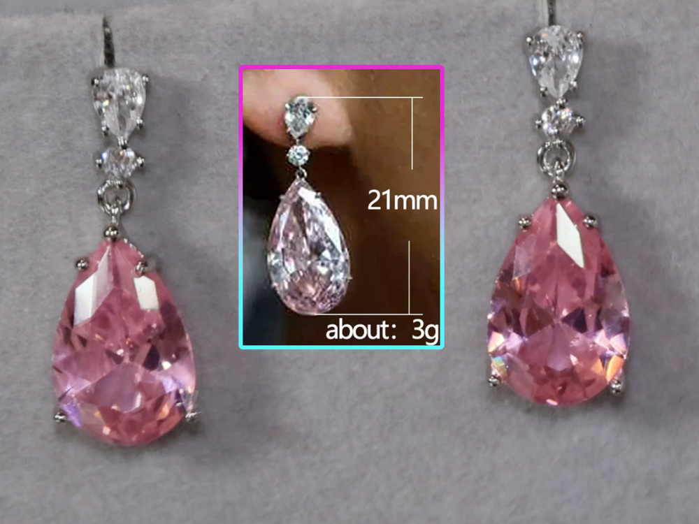 Pink Diamond Earrings