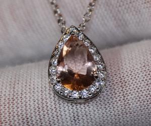 Champagne Diamond Pendant | Teardrop Pendant