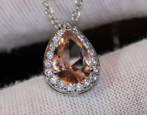 Champagne Diamond Pendant | Teardrop Pendant