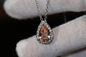 Champagne Diamond Pendant | Teardrop Pendant
