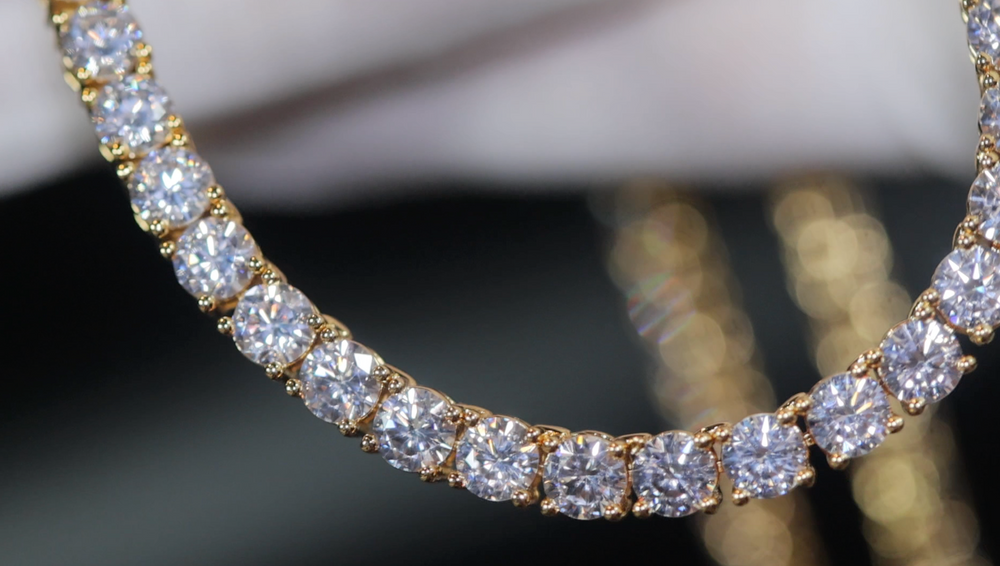 
            
                Load image into Gallery viewer, Gold Tennis Necklace
            
        