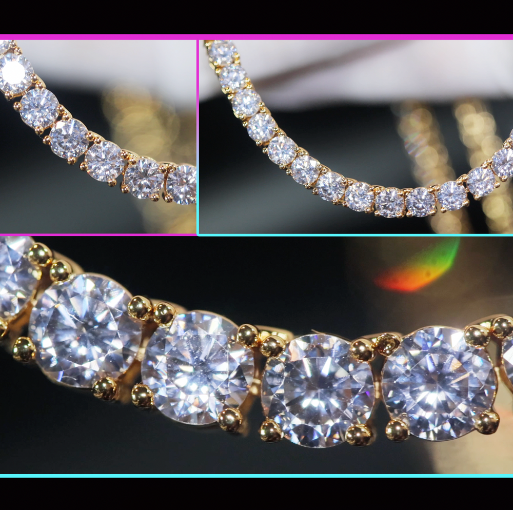 
            
                Load image into Gallery viewer, Gold Tennis Necklace
            
        