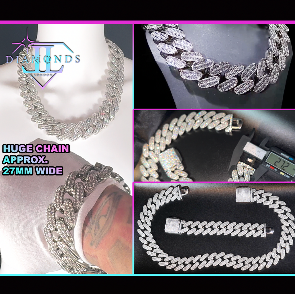 mens iced out cuban chains