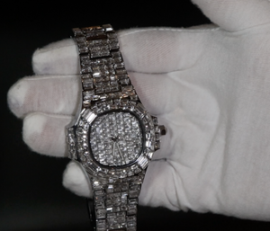 Iced Out Watch | Baguette Diamond Watch | Buss Down Watch | Hip Hop Watch