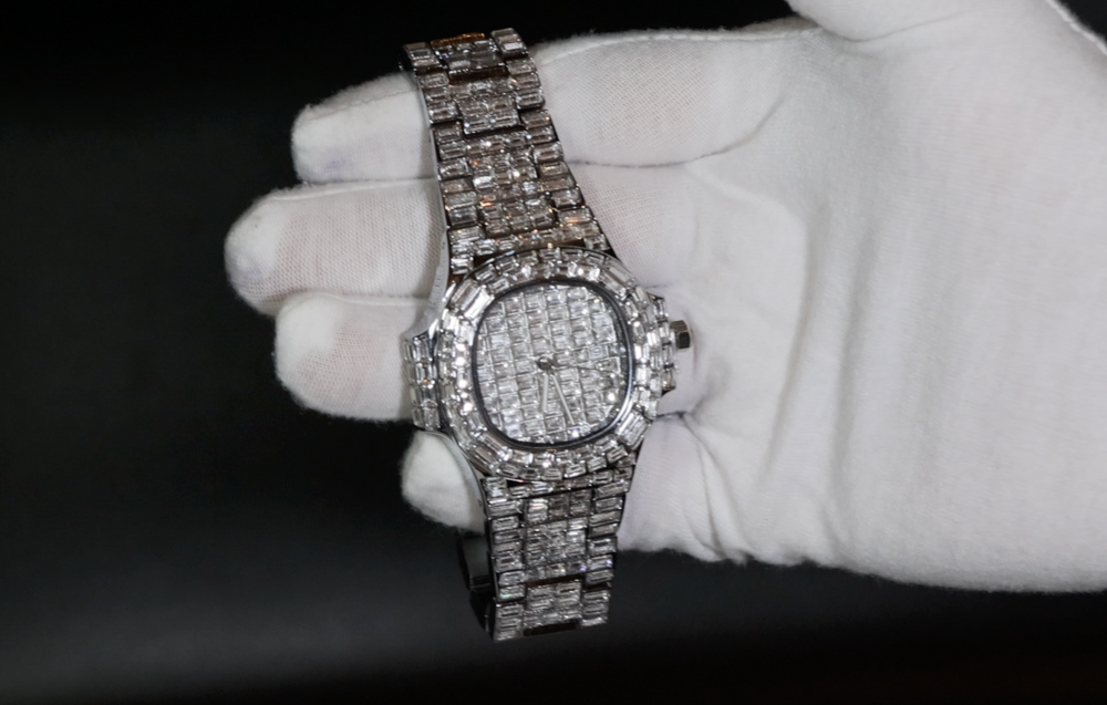 Iced Out Watch | Baguette Diamond Watch | Buss Down Watch | Hip Hop Watch