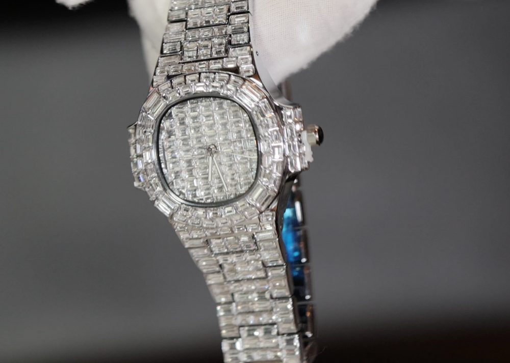 Iced Out Watch | Baguette Diamond Watch | Buss Down Watch | Hip Hop Watch