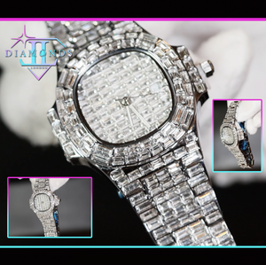 Iced Out Watch | Baguette Diamond Watch | Buss Down Watch | Hip Hop Watch