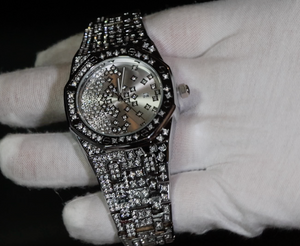 mens moissanite diamond watch