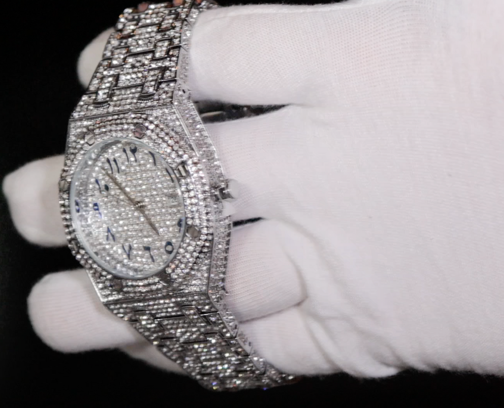 
            
                Load image into Gallery viewer, Iced Out Watch | Iced Watch | Mens Iced Out Watch | Hip Hop Watch
            
        