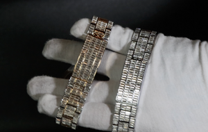 moissanite baguette diamond watch