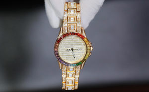 Iced Out Watch | Iced Watch | Mens Iced Out Watch | Hip Hop Watch | Baguette Watch | Diamond Watches | Rainbow Bezel Watch  | Rainbow Watch