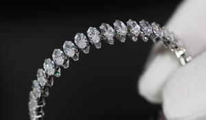 Marquise Diamond Bangle | Womens Marquise Diamond Bracelet | Silver Diamond Bracelets