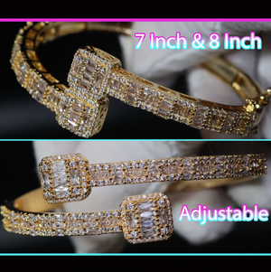 Gold Baguette Diamond Bracelet