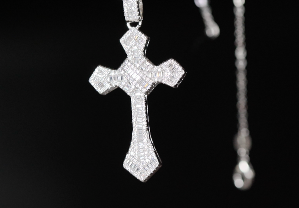
            
                Load image into Gallery viewer, Cross necklace for Men | Cross Necklace Women | Cross Pendant and Necklace | Cross Chain for Men | Iced Out Cross Pendant
            
        
