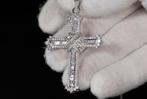 Baguette Diamond Cross Pendant | Iced Out Cross Pendant