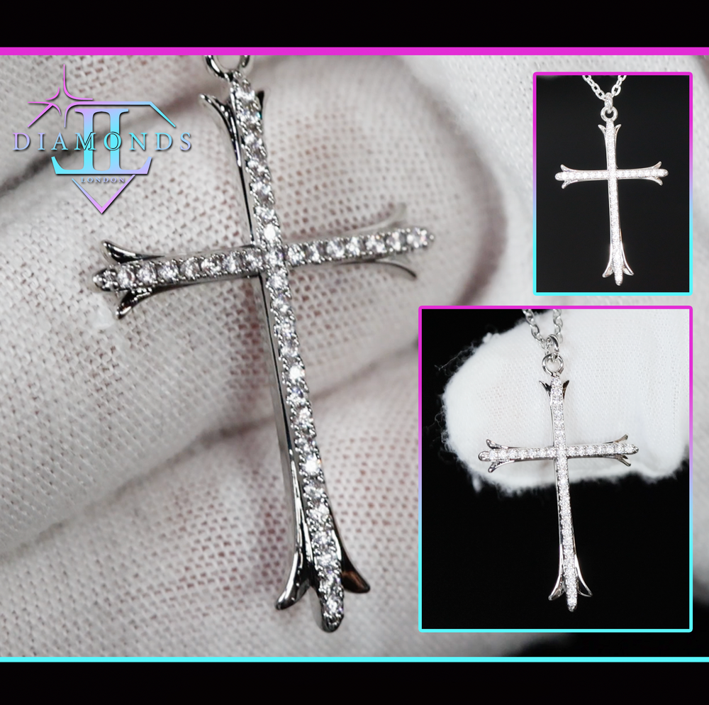 Womens diamond cross