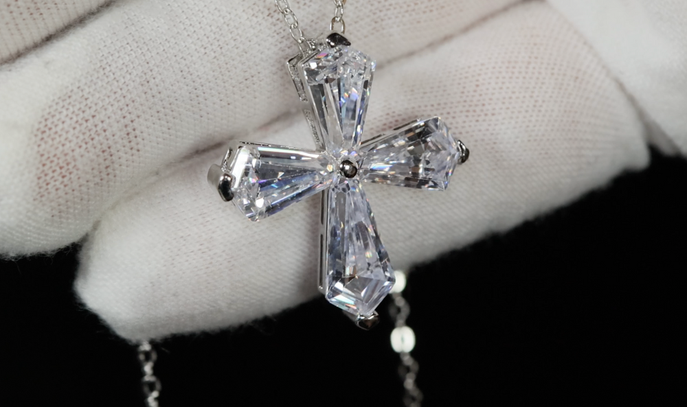 Small Diamond Cross Pendant | Womens Diamond Cross Pendant