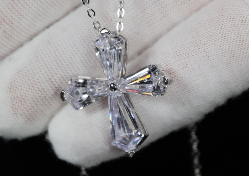 Small Diamond Cross Pendant | Womens Diamond Cross Pendant