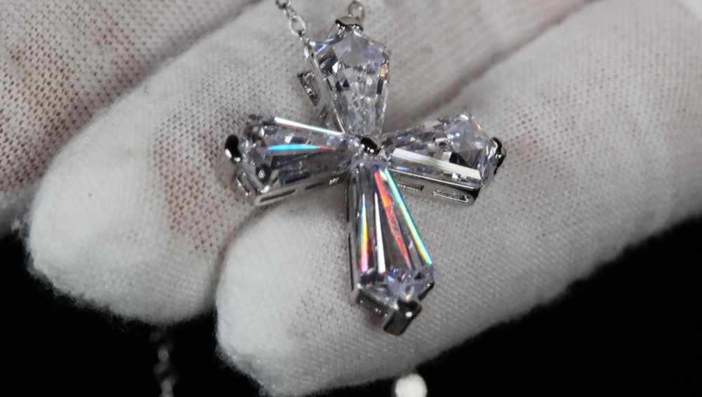 Small Diamond Cross Pendant | Womens Diamond Cross Pendant