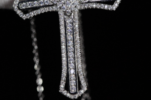 Silver Diamond Cross Pendant | Silver Cross Pendant